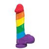 Pumped Rainbow Silicone Dildo