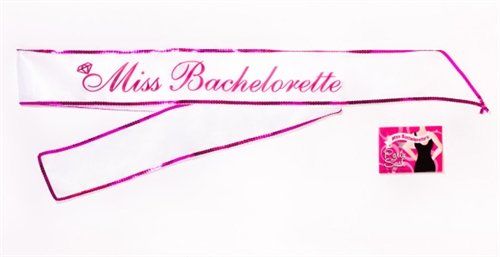 Miss Bachelorette Sash - White