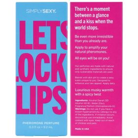 Simply Sexy Pheromone Perfume Lets Lock Lips 0.3  Oz