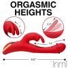 Rabbit Flick Flicking Silicone Rabbit Vibrator -  Red