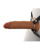 Fantasy X-Tensions Elite 8" Silicone Hollow Strap Dual Density - Brown