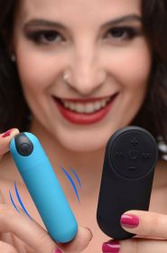 Bang Vibrating Bullet With Remote Control - Blue