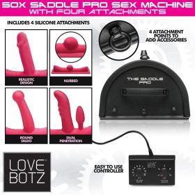 Love Botz 50x Saddle Pro Sex Machine With 4  Attachments