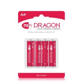 Dragon - Alkaline Batteries - 4 Pack (size: AA)